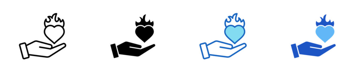 Passion Flame  Icon Set Multiple Style Collection