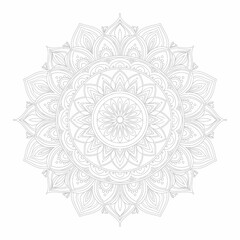 Intricate, symmetrical mandala design, showcasing detailed patterns and concentric circles.