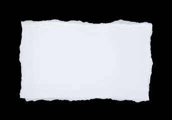 Obraz premium Torn white paper on black background