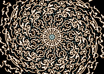  Brown swirling geometric pattern
Complex swirling geometric lines in brown tones, ideal for fabric or background design.