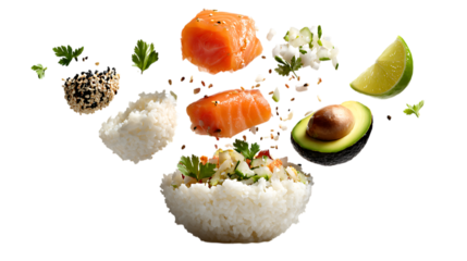 Sushi with salmon dish