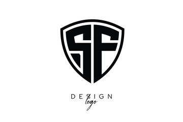 SF  Shield Letter Logo Modern Monogram Emblem for Security, Sports, Corporate & Premium Branding