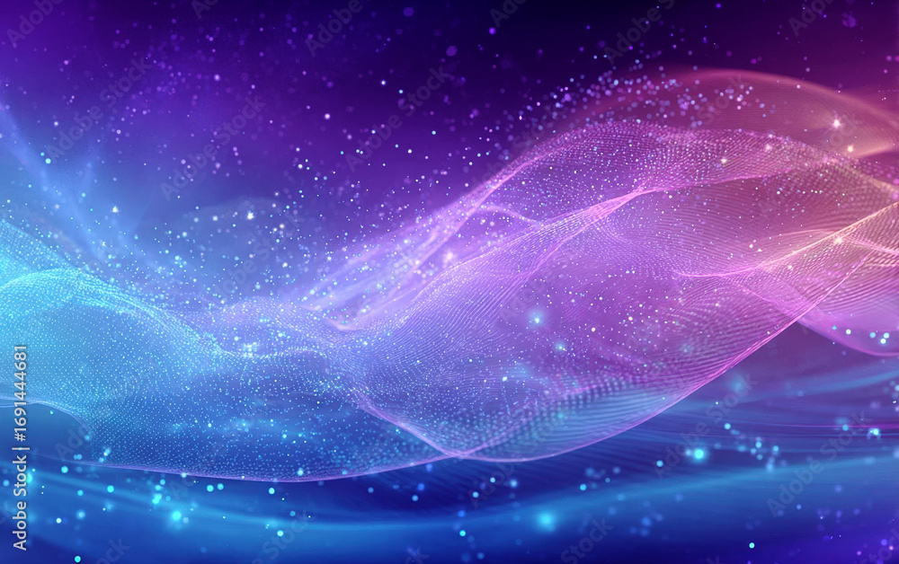 Aufkleber colorful abstract wave pattern with sparkling elements