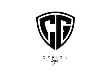 CG  Shield Letter Logo Modern Monogram Emblem for Security, Sports, Corporate & Premium Branding