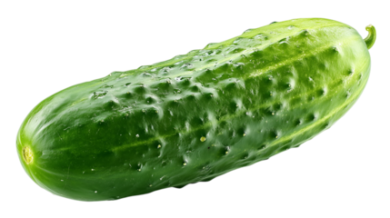 A green cucumber with many small bumps on it