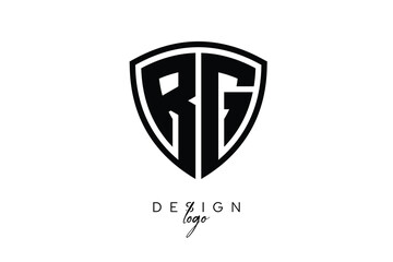 RG  Shield Letter Logo Modern Monogram Emblem for Security, Sports, Corporate & Premium Branding