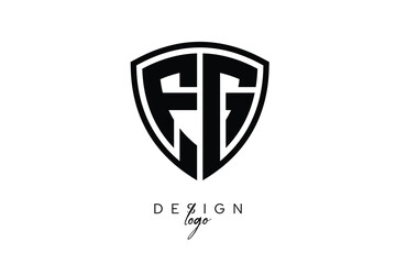 FG  Shield Letter Logo Modern Monogram Emblem for Security, Sports, Corporate & Premium Branding
