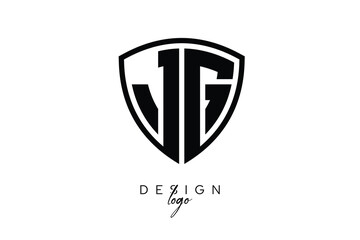 JG  Shield Letter Logo Modern Monogram Emblem for Security, Sports, Corporate & Premium Branding