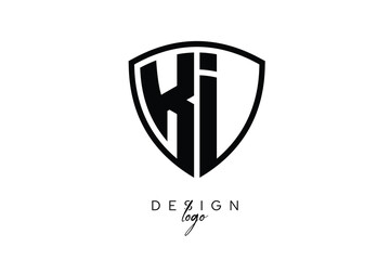 KI  Shield Letter Logo Modern Monogram Emblem for Security, Sports, Corporate & Premium Branding