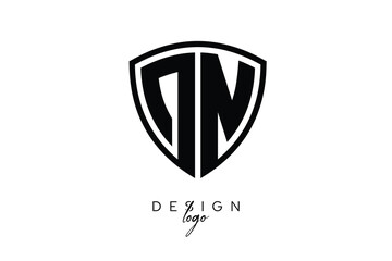 DN  Shield Letter Logo Modern Monogram Emblem for Security, Sports, Corporate & Premium Branding