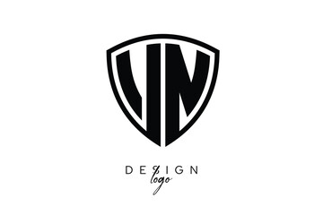 VN  Shield Letter Logo Modern Monogram Emblem for Security, Sports, Corporate & Premium Branding