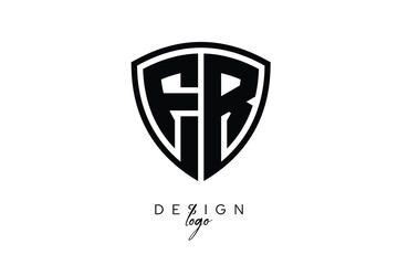 ER  Shield Letter Logo Modern Monogram Emblem for Security, Sports, Corporate & Premium Branding