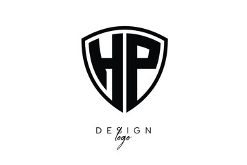 HP  Shield Letter Logo Modern Monogram Emblem for Security, Sports, Corporate & Premium Branding