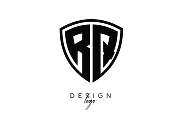 RQ  Shield Letter Logo Modern Monogram Emblem for Security, Sports, Corporate & Premium Branding