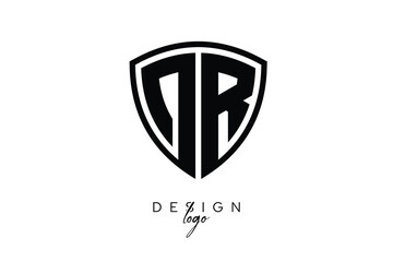 DR  Shield Letter Logo Modern Monogram Emblem for Security, Sports, Corporate & Premium Branding