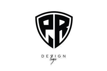 PR  Shield Letter Logo Modern Monogram Emblem for Security, Sports, Corporate & Premium Branding