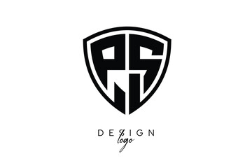PS  Shield Letter Logo Modern Monogram Emblem for Security, Sports, Corporate & Premium Branding