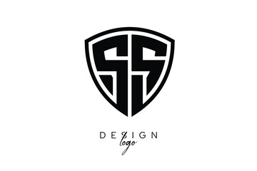 SS  Shield Letter Logo Modern Monogram Emblem for Security, Sports, Corporate & Premium Branding