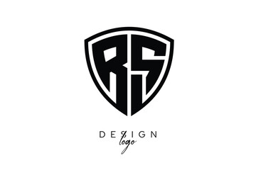 RS  Shield Letter Logo Modern Monogram Emblem for Security, Sports, Corporate & Premium Branding