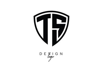 TS  Shield Letter Logo Modern Monogram Emblem for Security, Sports, Corporate & Premium Branding