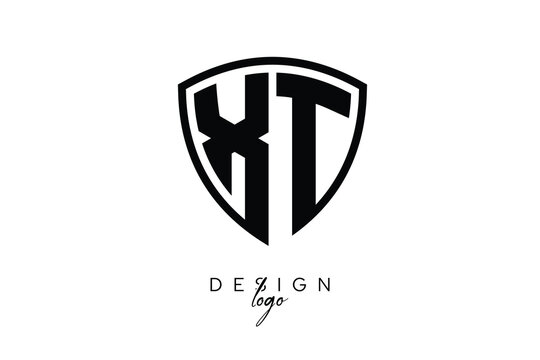 XT  Shield Letter Logo Modern Monogram Emblem for Security, Sports, Corporate & Premium Branding