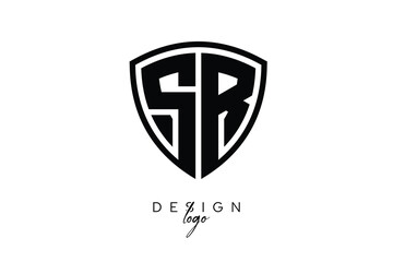 SR  Shield Letter Logo Modern Monogram Emblem for Security, Sports, Corporate & Premium Branding