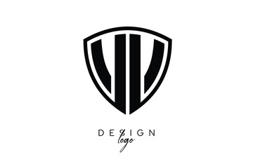 VV  Shield Letter Logo Modern Monogram Emblem for Security, Sports, Corporate & Premium Branding