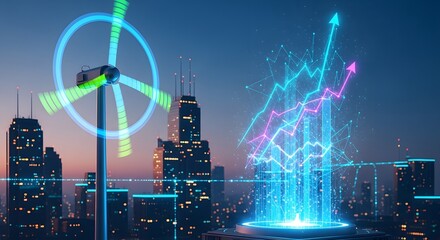 Sustainable Smart City: Wind Energy & Digital Growth in Modern Urban Landscape