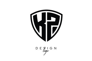 KZ  Shield Letter Logo Modern Monogram Emblem for Security, Sports, Corporate & Premium Branding