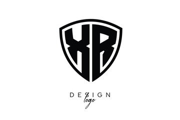 XR  Shield Letter Logo Modern Monogram Emblem for Security, Sports, Corporate & Premium Branding