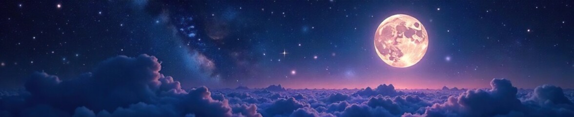 Ethereal moonlight bathes a vast, star-studded universe, celestial bodies shimmering with a soft, otherworldly glow Perfect for fantasy, sci-fi, and cosmic themes , science fiction, extraterrestrial