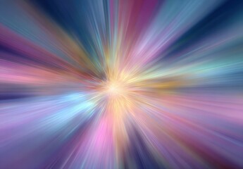 Abstract burst of vibrant colors radiating from a central point