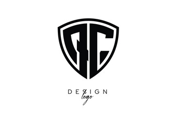 QC  Shield Letter Logo Modern Monogram Emblem for Security, Sports, Corporate & Premium Branding