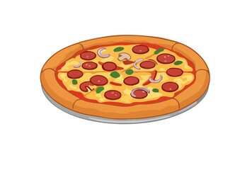 pizza isolated on a white background