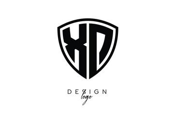 XD  Shield Letter Logo Modern Monogram Emblem for Security, Sports, Corporate & Premium Branding