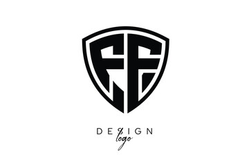 FE  Shield Letter Logo Modern Monogram Emblem for Security, Sports, Corporate & Premium Branding