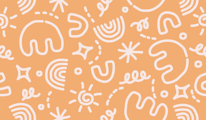 Abstract background with hand drawn pattern design