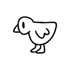 chick icon hand drawn