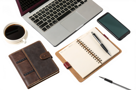 Work from home stationery set AI generated by PNG