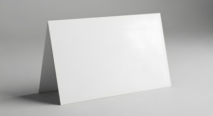 Blank white card mockup template.