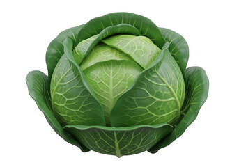 Obraz premium Captivating Close-Up of a Fresh Green Cabbage Head with Intricate Leaf Details and a Textured Surface, Perfect for Healthy Eating and Culinary-Themed Projects