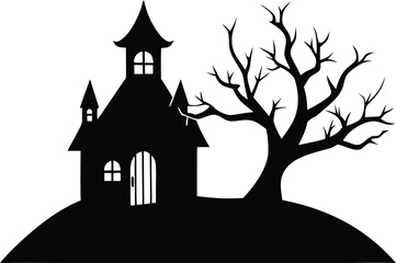 vector illustration of an old castle