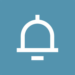 White Bell Icon – Notification Symbol 