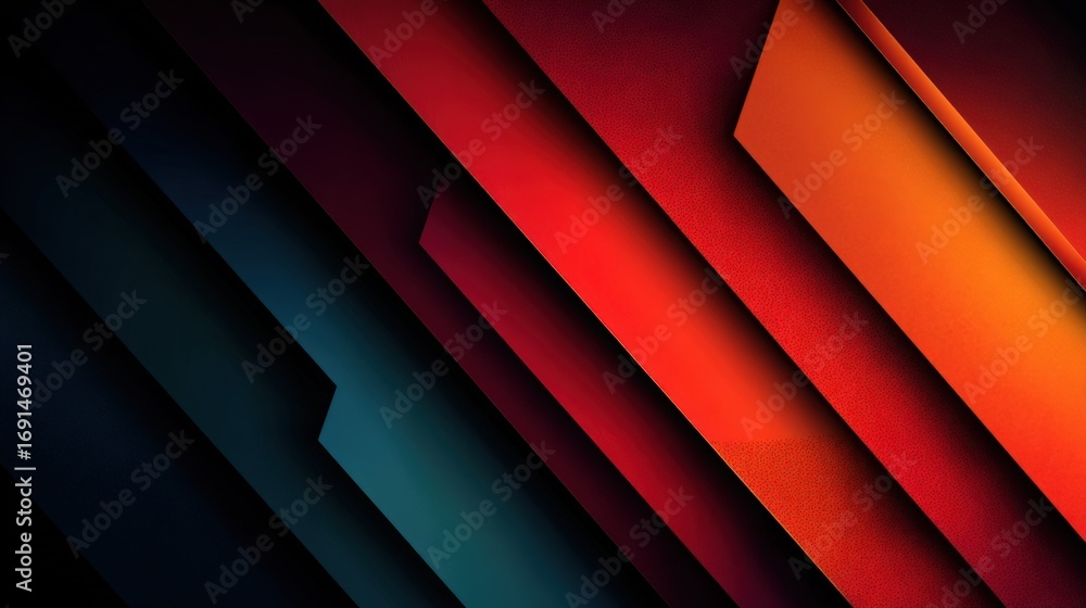 Poster dynamic abstract background with overlapping geometric shapes and vivid color gradients for modern d