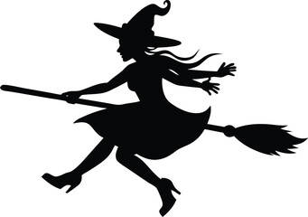 witch with broom