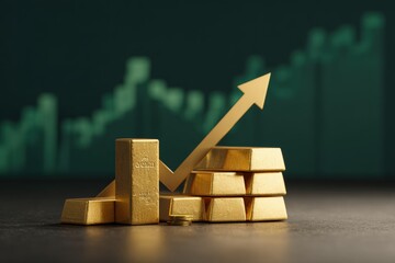 Gold bars and upward trend (1)