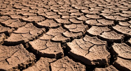 Dry Cracked Earth Arid Land Texture and Drought
