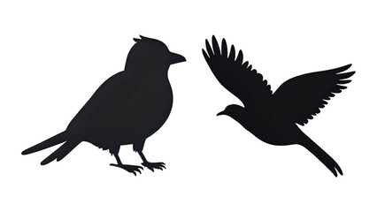 Isolated bird animal with cartoon vector illustration on transparent background