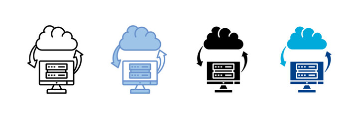 Data Sync Icon Set Multiple Style Collection