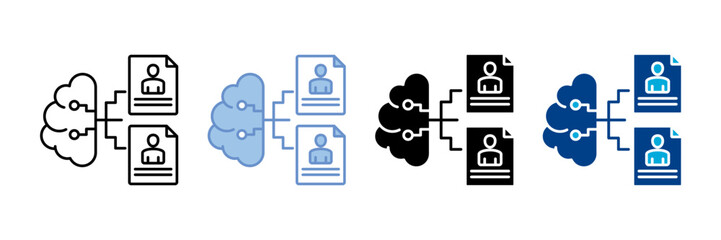 Obraz premium Cloud Hr Icon Set Multiple Style Collection